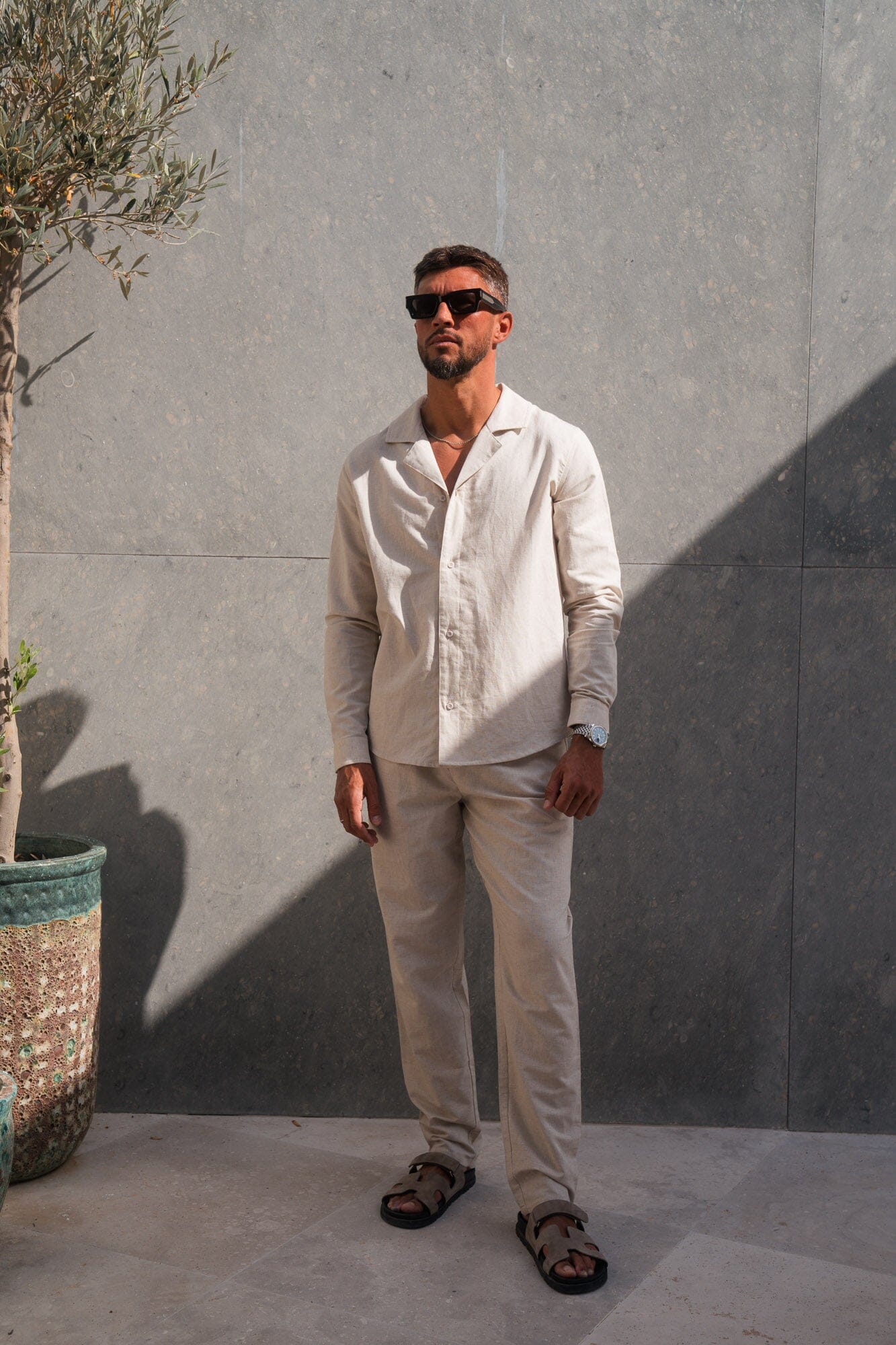 Sand Linen L/S Shirt