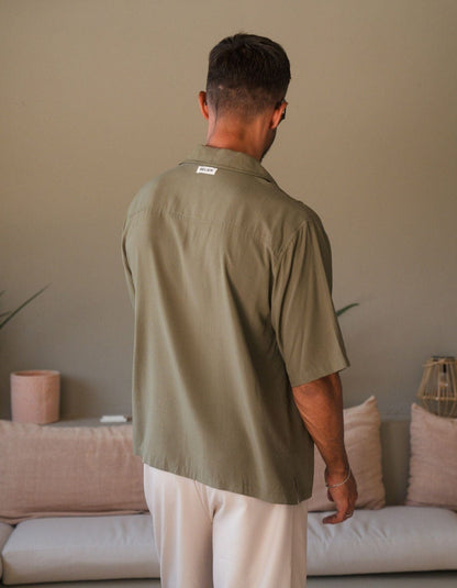 Khaki Embroidered Shirt