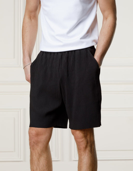 Black Ribbed Short