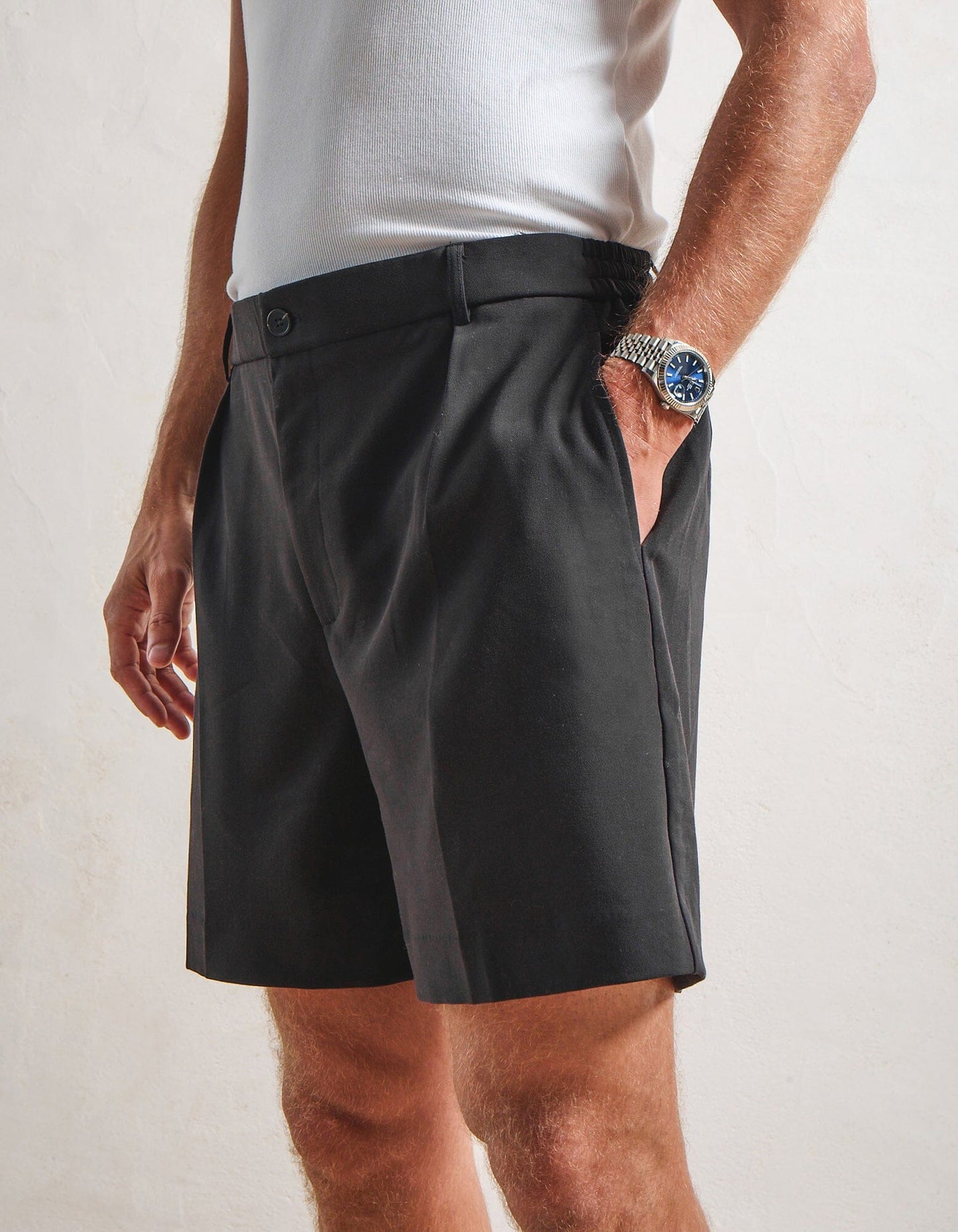 Black Relaxed Fit Short