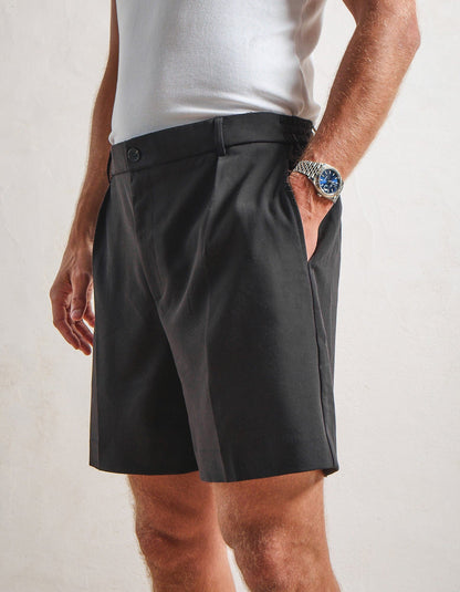 Black Relaxed Fit Short
