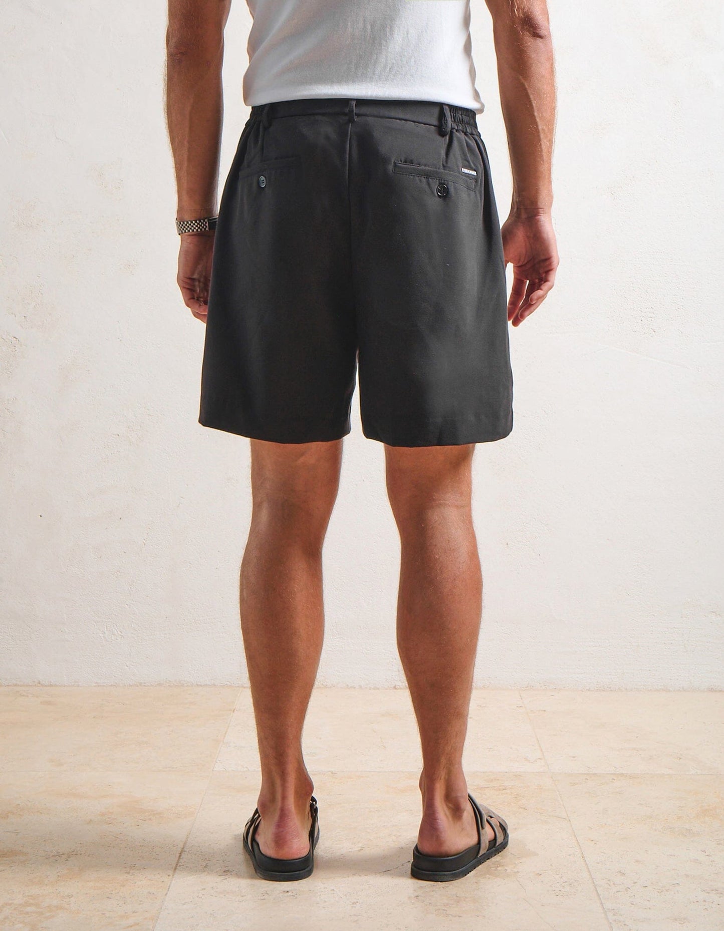 Black Relaxed Fit Short