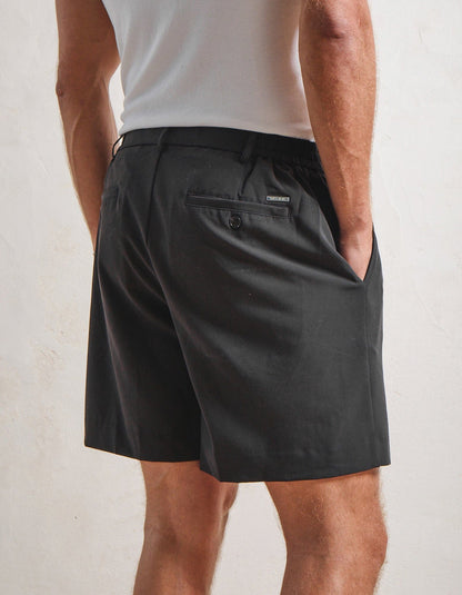 Black Relaxed Fit Short